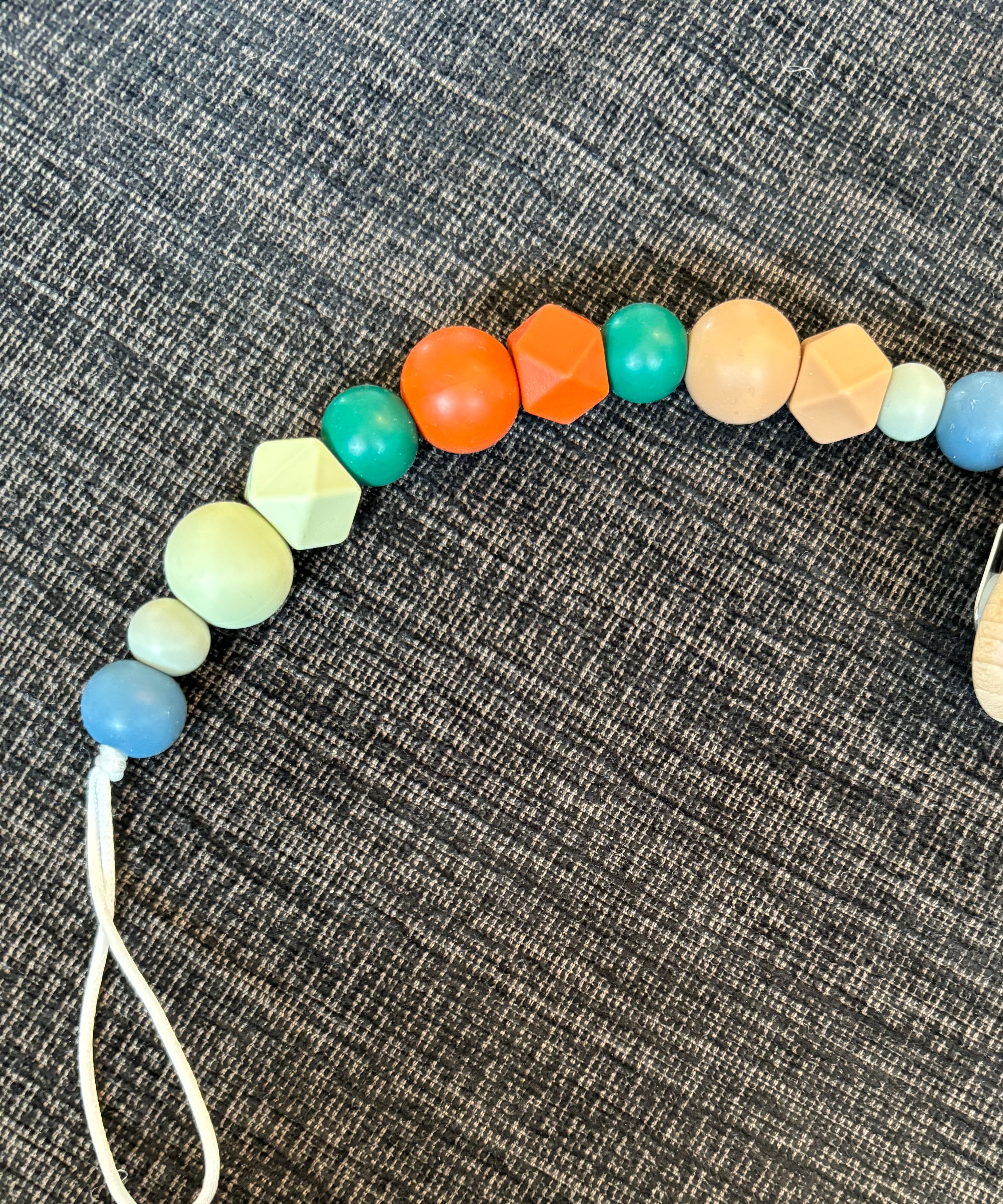 Silicone Pacifier Leash w/ Clip (Final Sale)