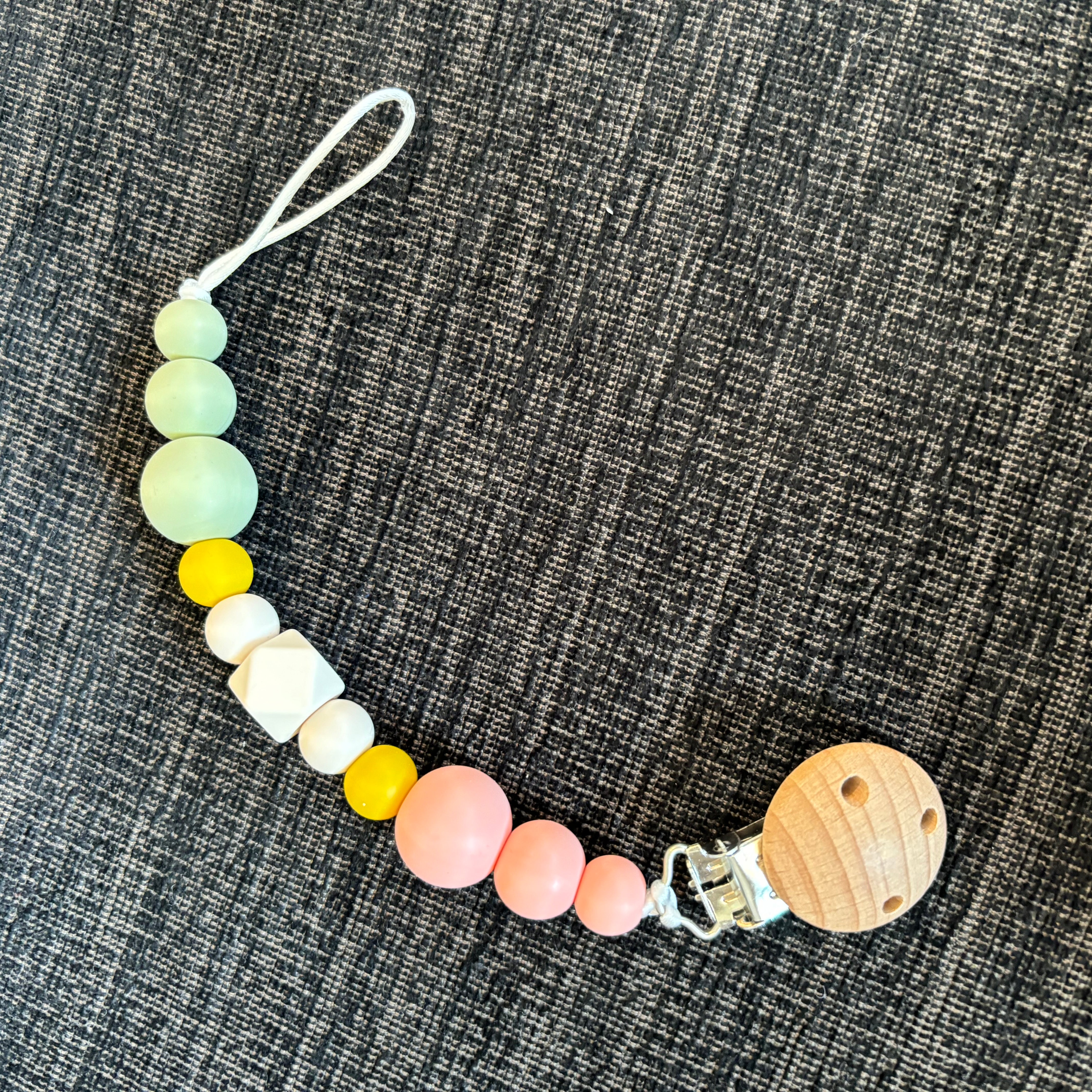 Silicone Pacifier Leash w/ Clip (Final Sale)