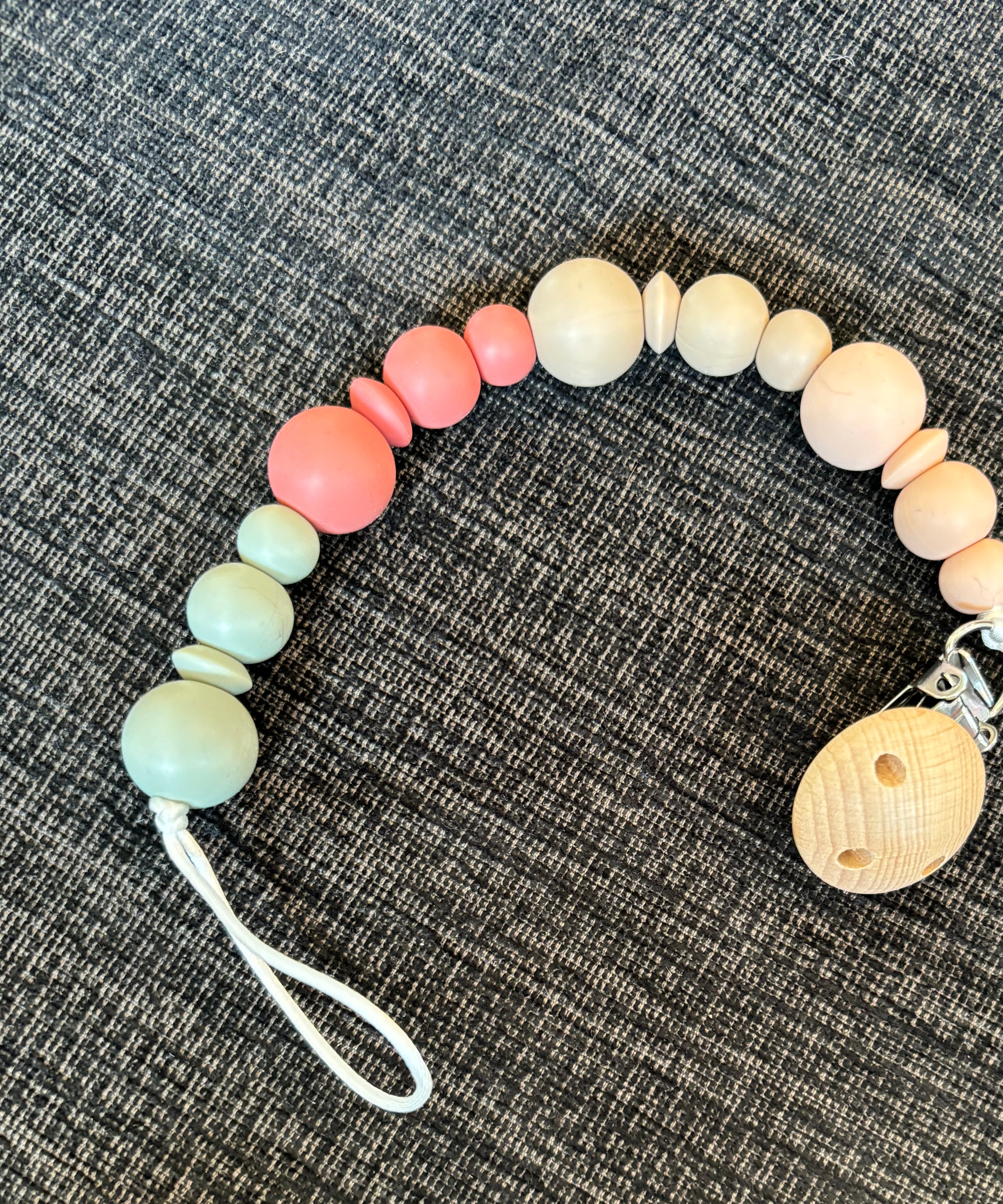 Silicone Pacifier Leash w/ Clip (Final Sale)