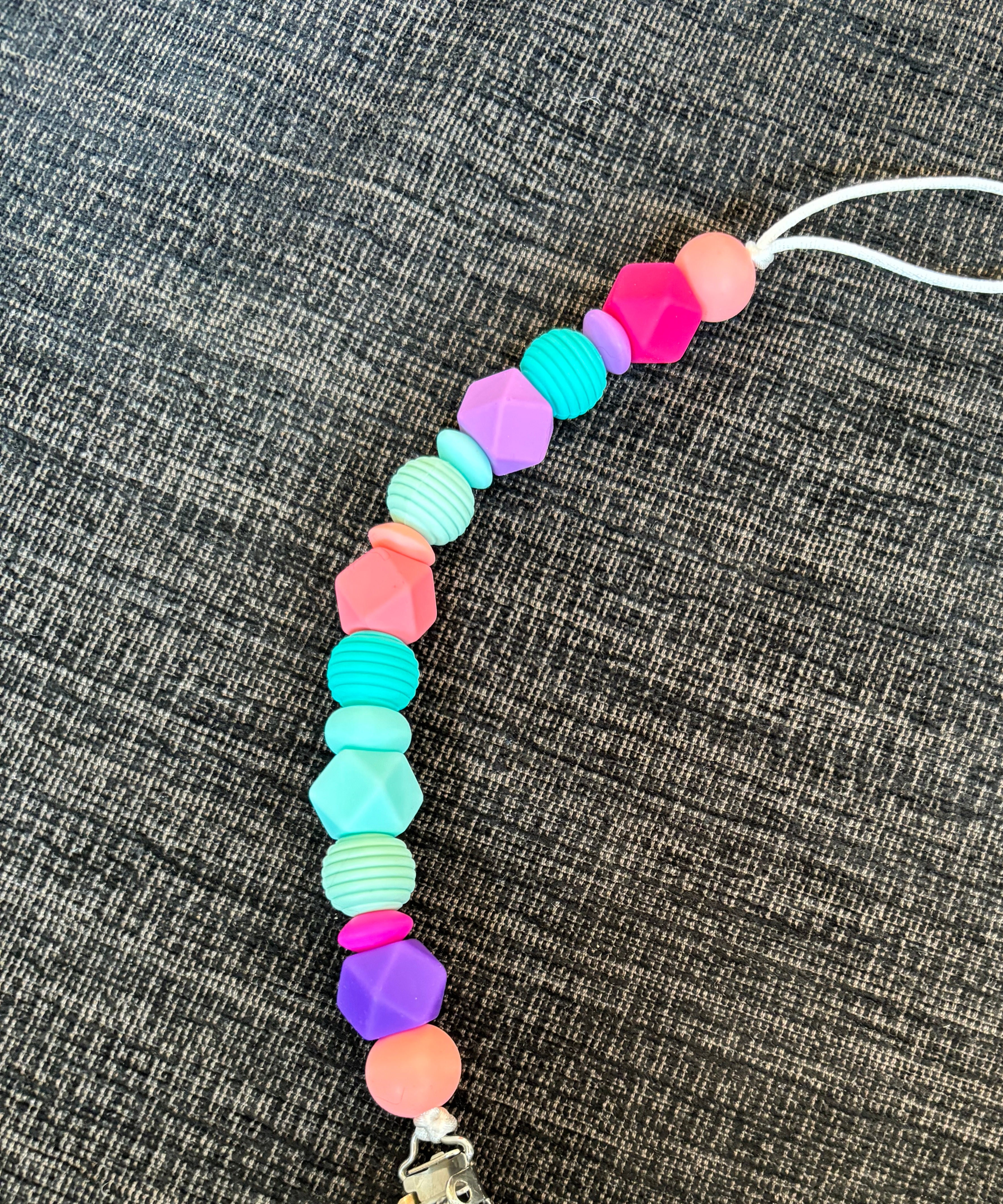 Silicone Pacifier Leash w/ Clip (Final Sale)