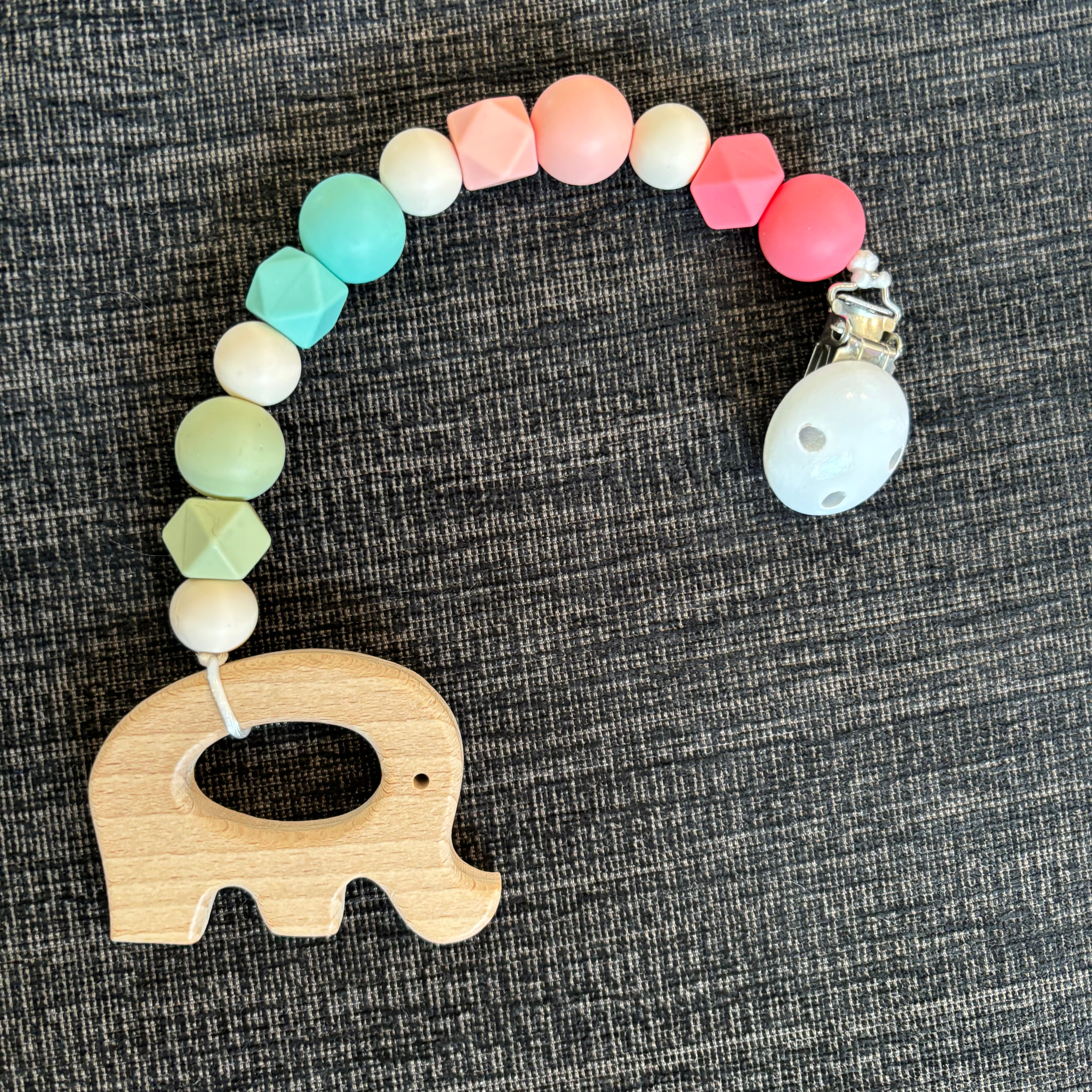 Wood Teether Leash w/ Clip (Final Sale)