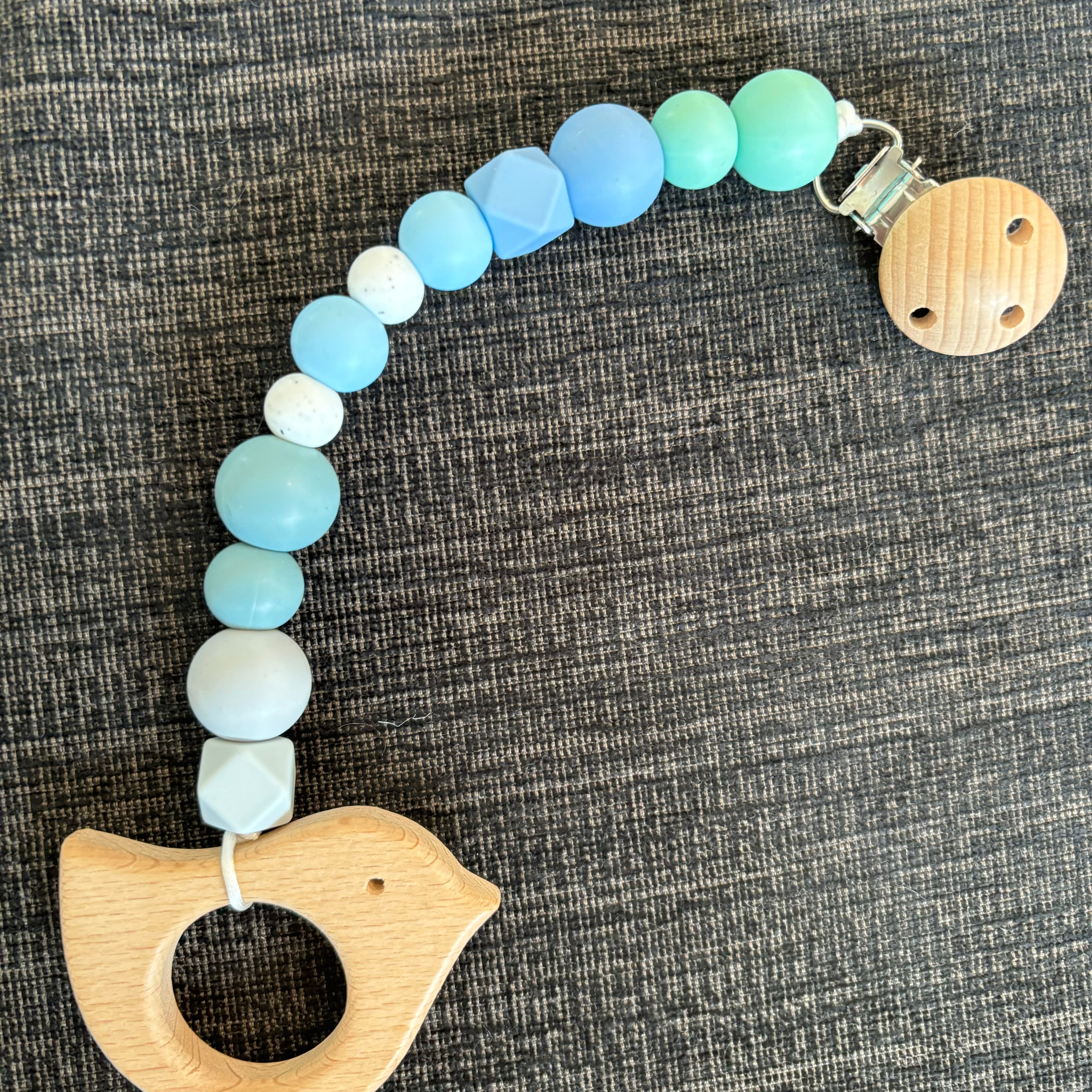 Wood Teether Leash w/ Clip (Final Sale)