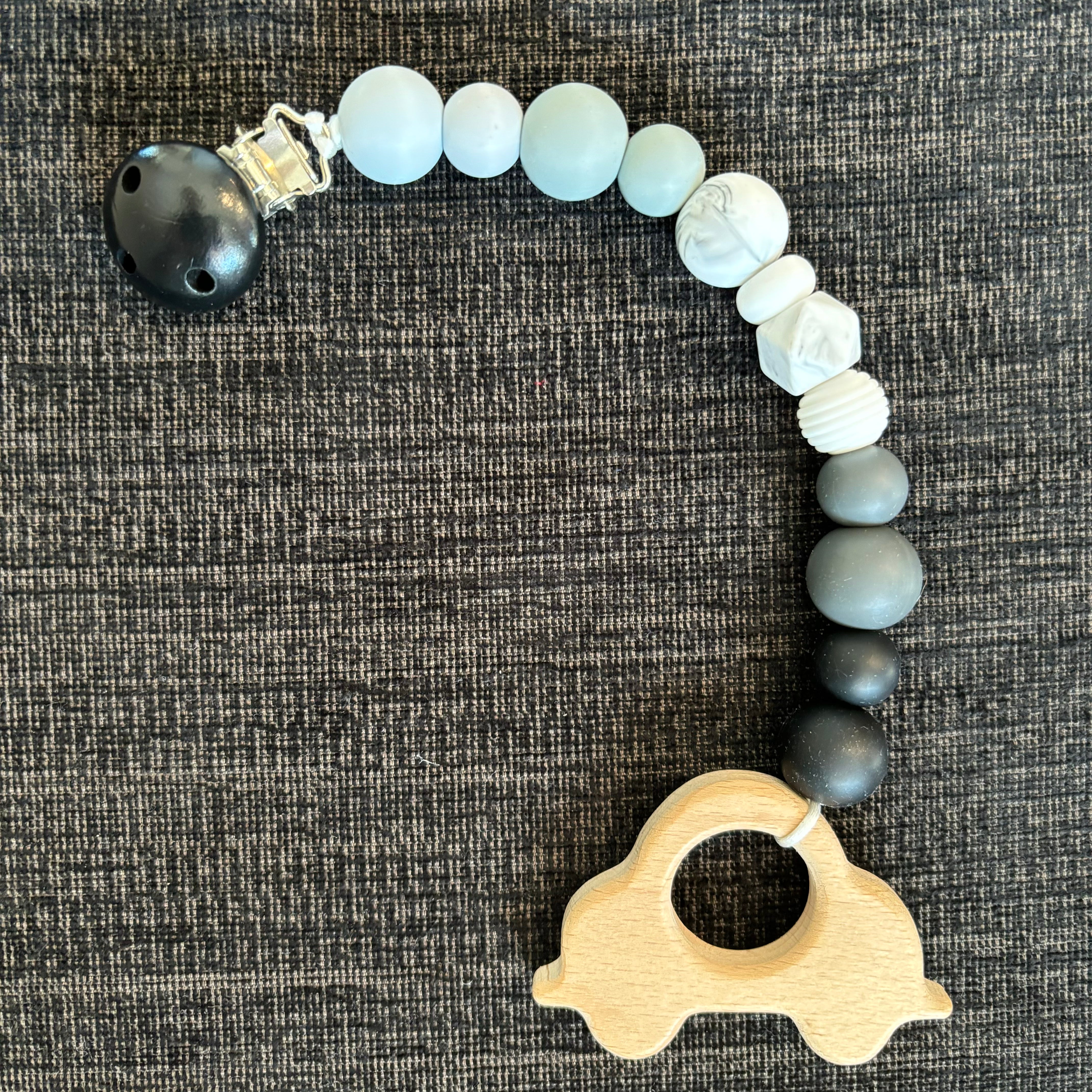 Wood Teether Leash w/ Clip (Final Sale)