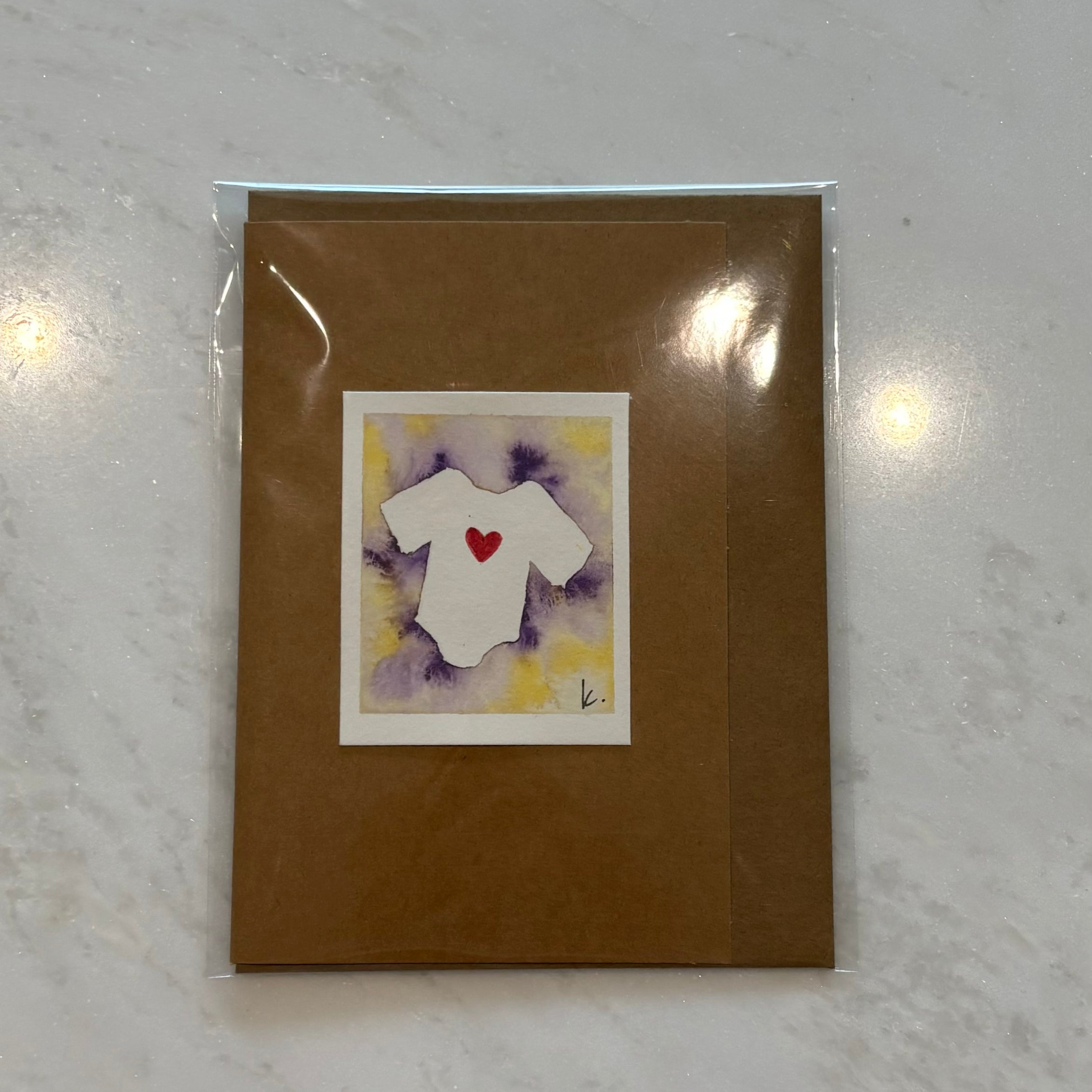 Onesie Hand Painted Greeting Card - Blank