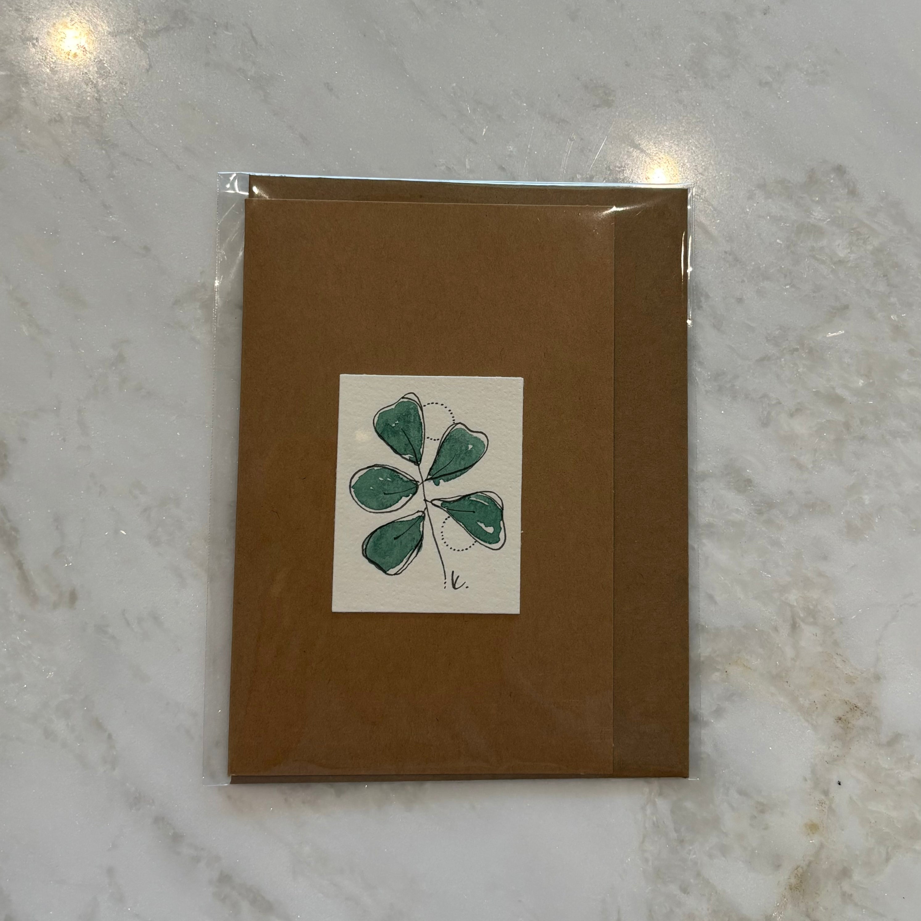 Floral Hand Painted Greeting Card - Blank