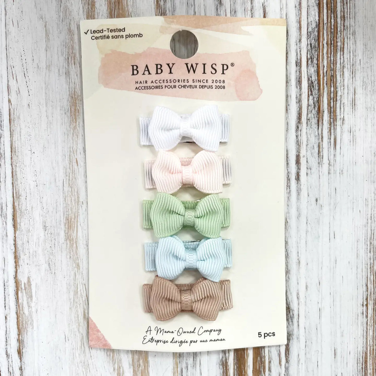 Tiny Tuxedo Bows On Snap Clips Tranquility – Austin Baby Boutique