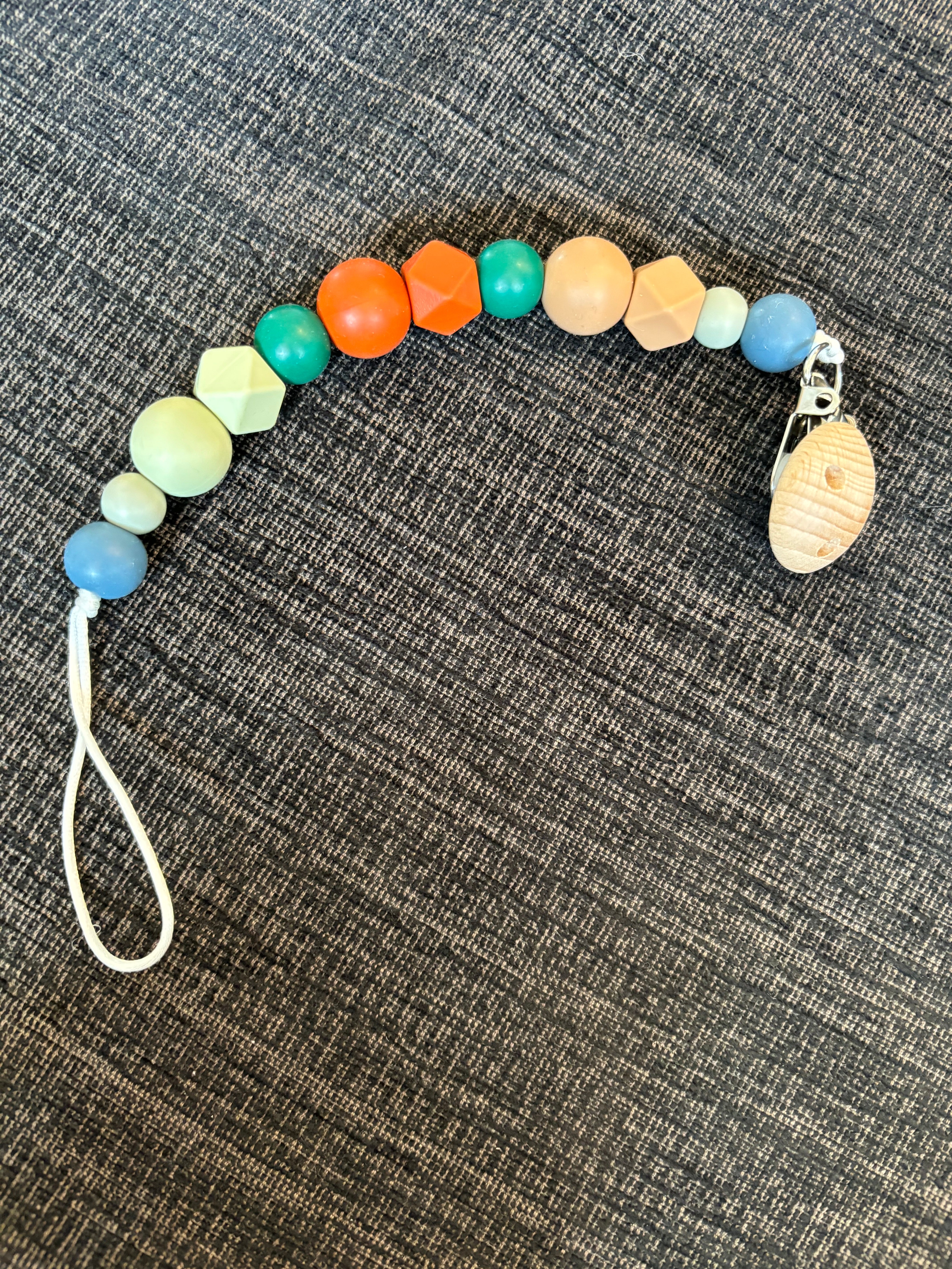 Silicone Pacifier Leash w/ Clip (Final Sale)