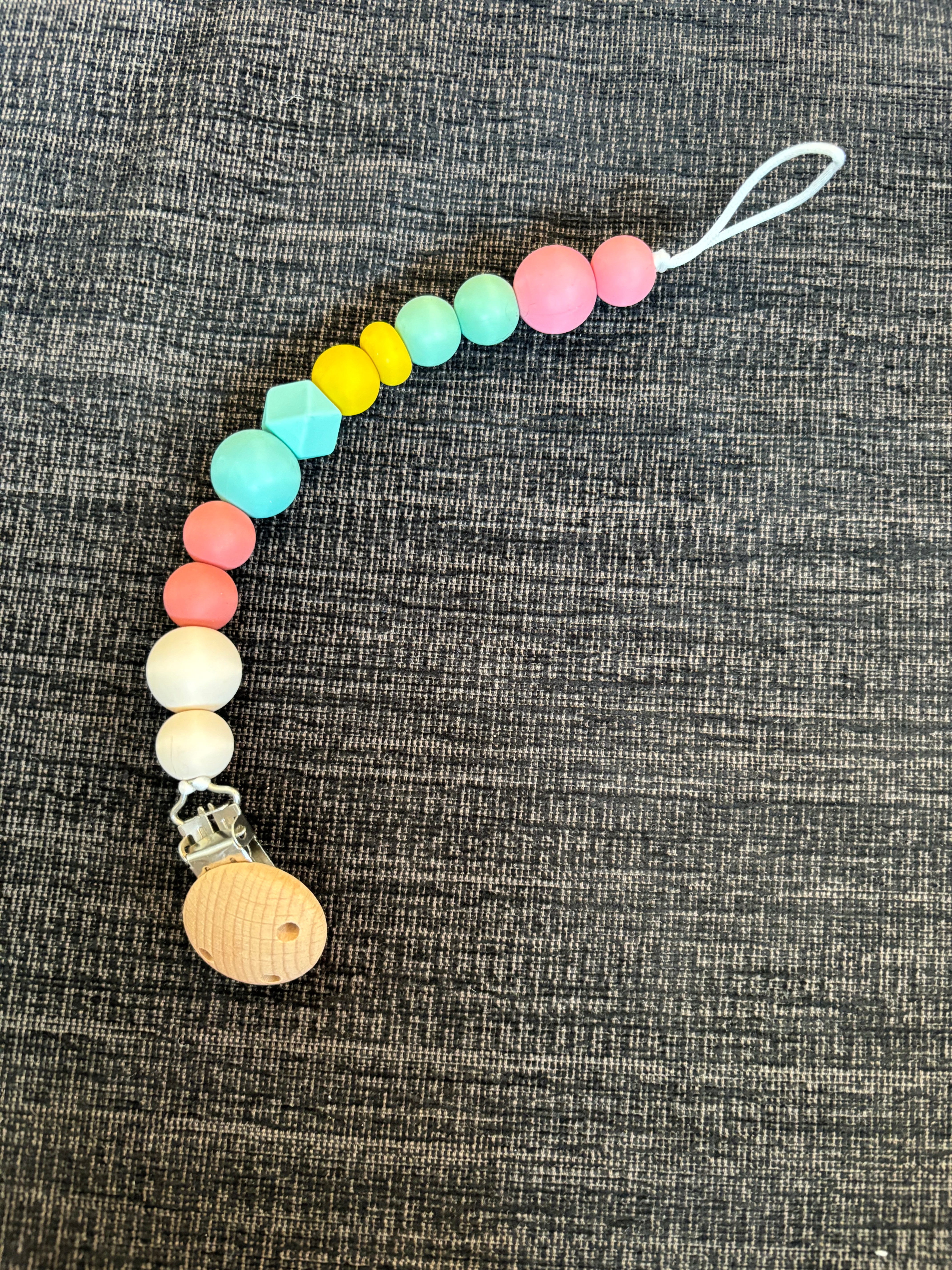 Silicone Pacifier Leash w/ Clip (Final Sale)