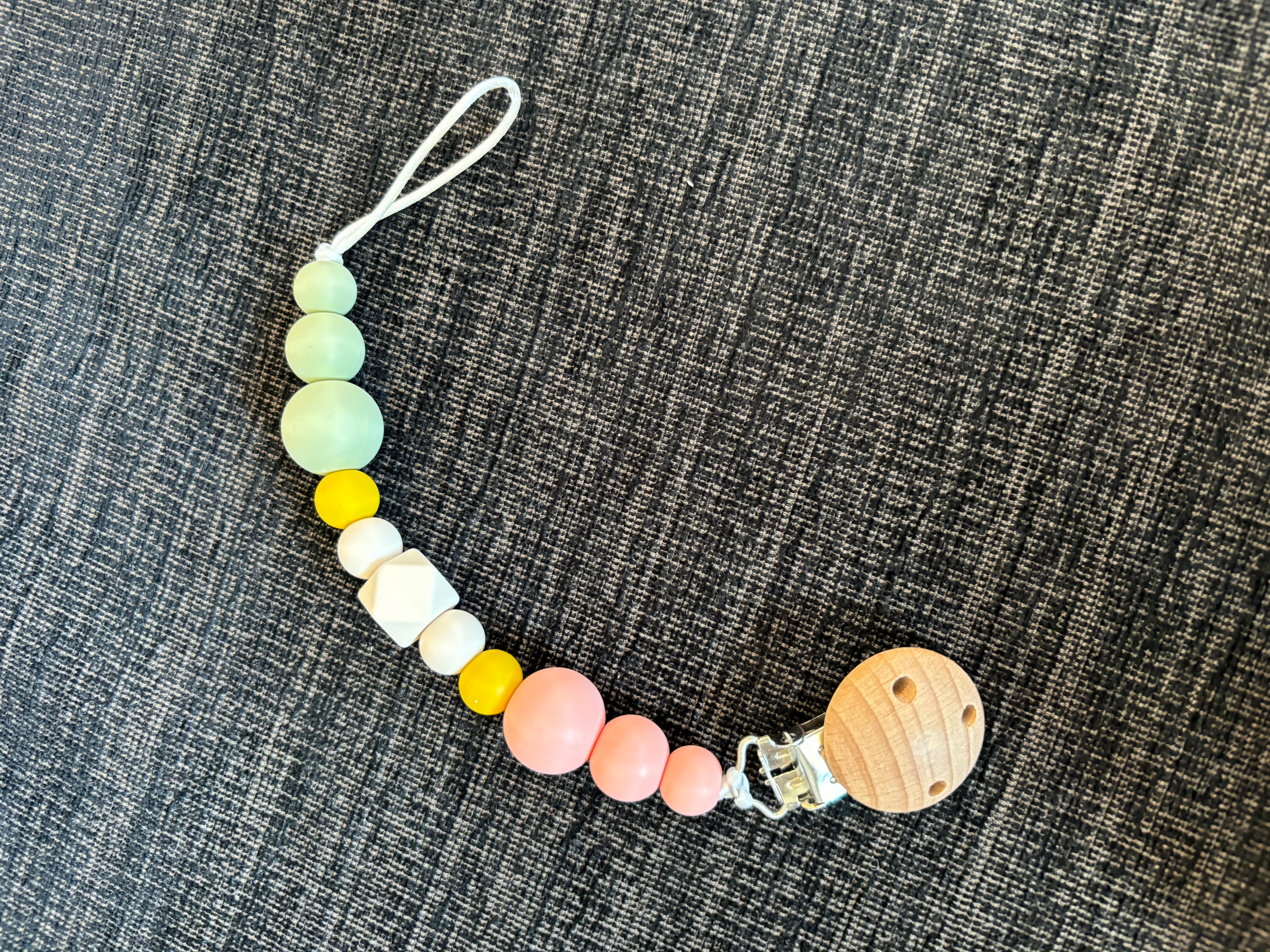 Silicone Pacifier Leash w/ Clip (Final Sale)