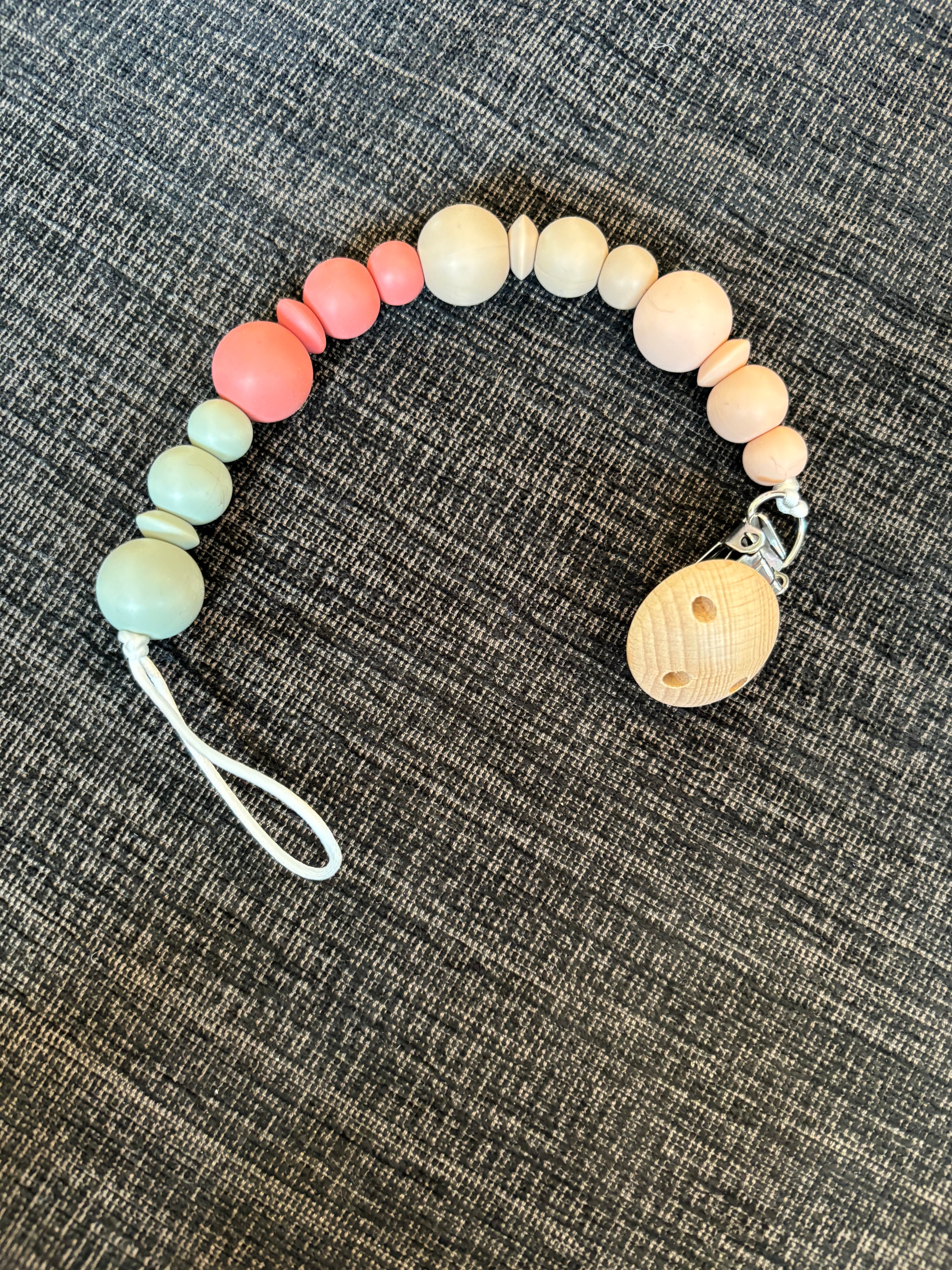 Silicone Pacifier Leash w/ Clip (Final Sale)