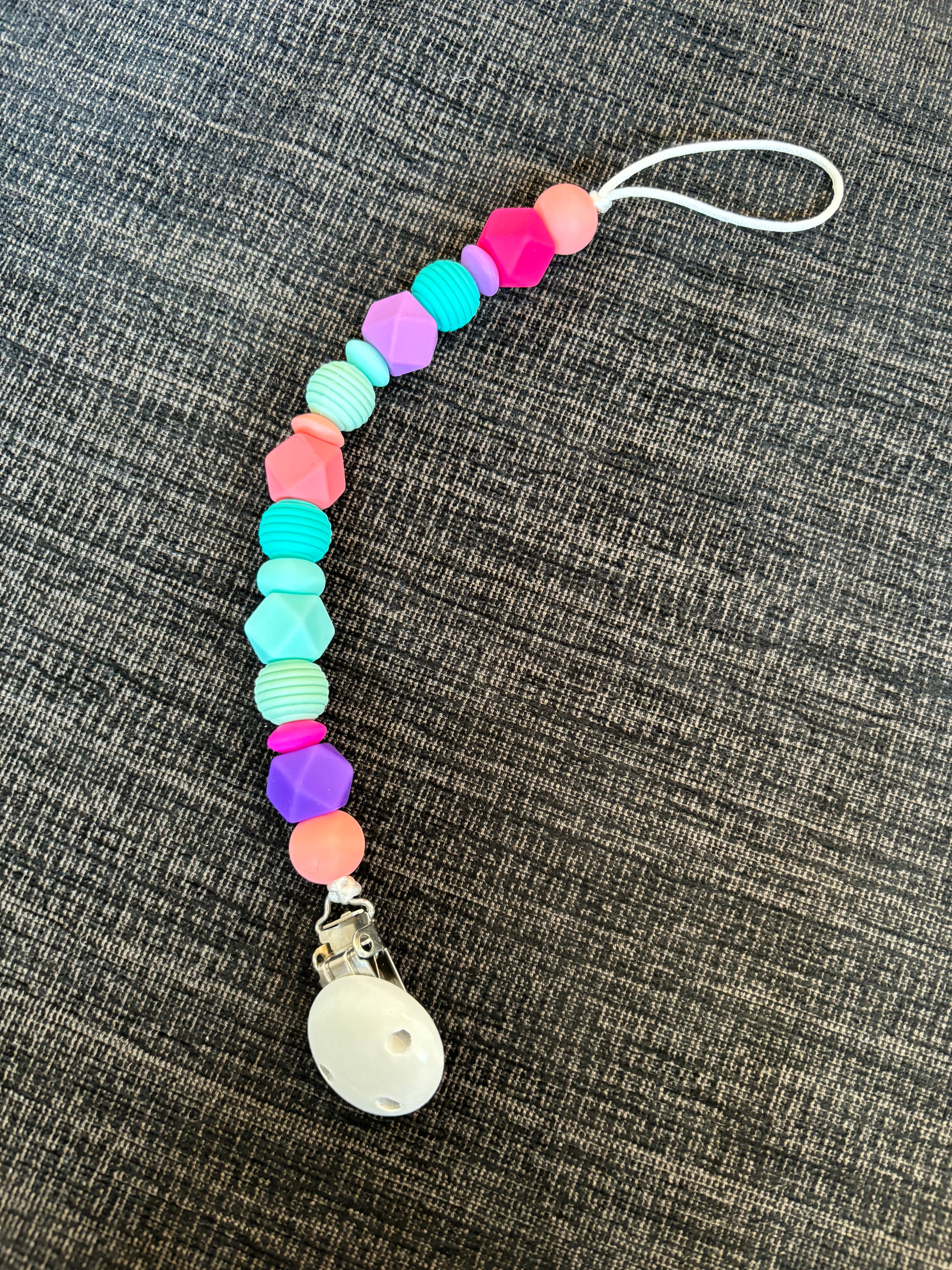Silicone Pacifier Leash w/ Clip (Final Sale)